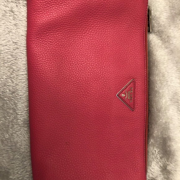 Beautiful Pink Summer Large Prada Clutch - Picture 2 of 4